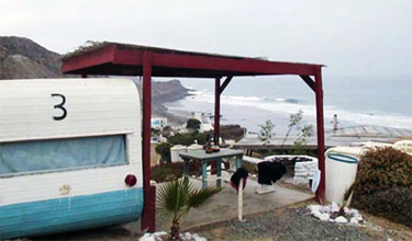 Trailers Available for Rent at Playa Saldamando in Rosarito 
